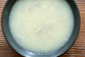 Local Comfort in a Bowl: Traditional Chicken Broth Soup Served Simply