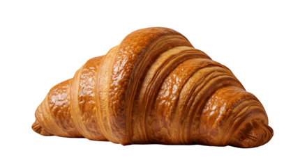 Golden croissant glistens against black. Food photography, bakery branding, posters.