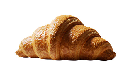 Golden croissant shines on a black background, a high-detail food photography for cafes and pastry shop posters.