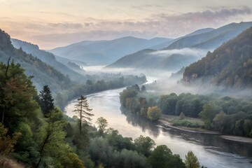 Naklejka premium lake in the mountains