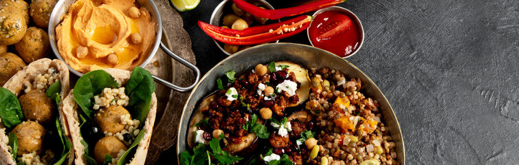 Arabic Cuisine: Middle Eastern traditional lunch or dinner.