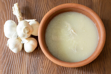 Local Comfort in a Bowl: Traditional Chicken Broth Soup Served Simply