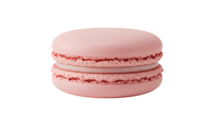 Pink macaron shows texture. Perfect for menu design, website banner, print material, dessert shop, and social media.