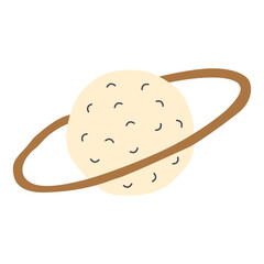 hand drawn vector illustration of a moon