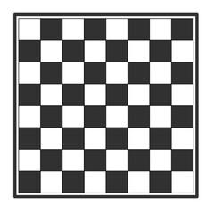 Fototapeta premium A simple black and white checkered chessboard with no pieces