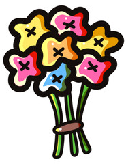 Cute Cartoon Flower Bouquet 