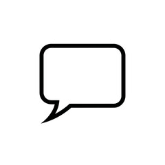 Naklejka premium Professional monochrome glyph icon of a communication chat bubble.