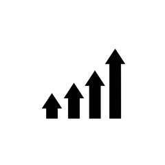Fototapeta premium Professional monochrome glyph icon of an abstract growth symbol.