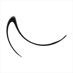 Silhouette vector art illustration of a curved line