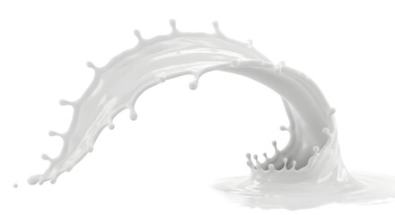 milk splash isolated on white