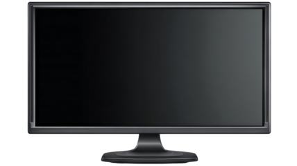 Modern widescreen tv or computer monitor — high-resolution isolated display with transparent-background PNG cutout feel, clean edges for product mockups, UI/UX previews, e-commerce thumbnails