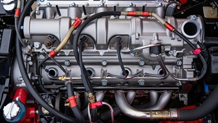 Industrial Machinery with Pipes and Gauges