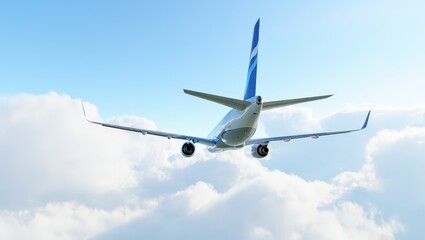 Airplane Flying in Clear Sky