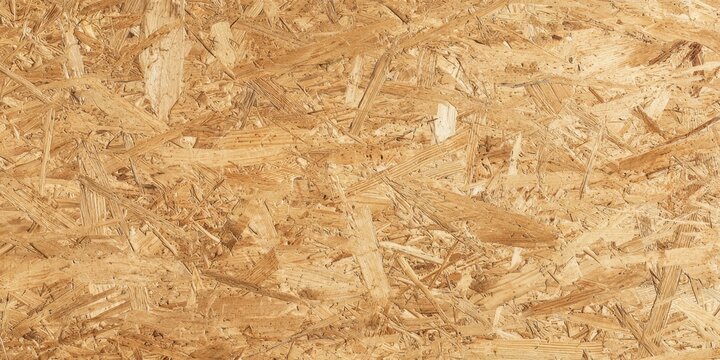 The Oriented Strand Board Wood Panel Texture Background for Rustic Construction and Design