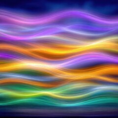 Obraz premium Abstract Vibrant Light Waves Digital Art