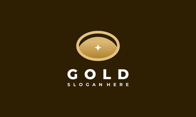 Gold Bar logo designs, Gold Shield logo template, Finance Gold logo