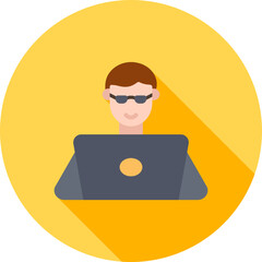 Content Creator icon vector image. Suitable for mobile apps, web apps and print media.