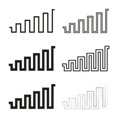 Financial growth chart. Bar graph illustration. Business data visualization. Vector upward trend.