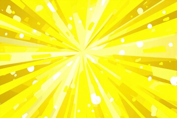 Radiant burst Yellow lines emanate from a central point, interspersed with small white specks, suggesting light or energy