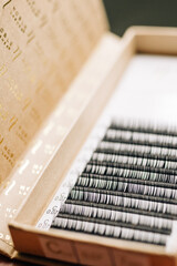 Box of False Eyelashes in Various Styles