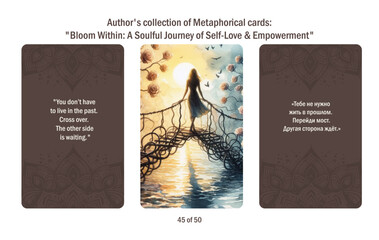 Metaphorical cards for women. Blossom from within a soulful journey to self-love and empowerment, answers to questions.