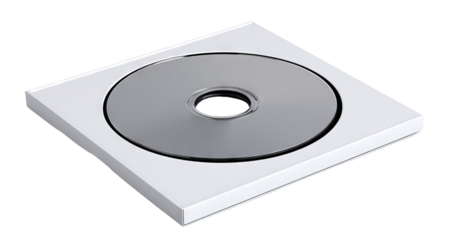 Cd jewel case with disc — high-resolution PNG-style isolated cutout on transparent background, clean empty music album box mockup for branding, web & app UI, e-commerce thumbnails, print templates, an