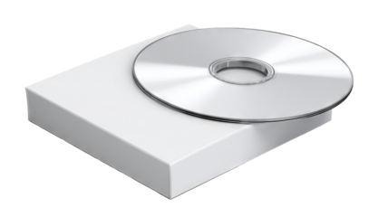 Cd jewel case with disc — high-resolution PNG-style isolated cutout on transparent background, clean empty music album box mockup for branding, web & app UI, e-commerce thumbnails, print templates, an