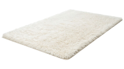 Fluffy White Carpet Texture Isolated on white background