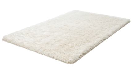 Fluffy White Carpet Texture Isolated on white background