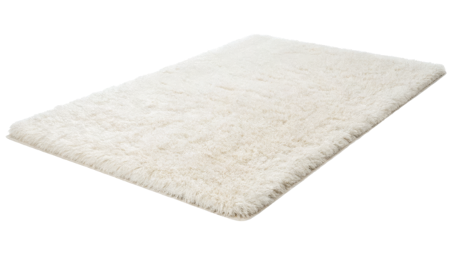 Fluffy White Carpet Texture Isolated on white background