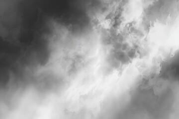 Ethereal grayscale clouds. Atmospheric, soft-focus, and turbulent, with areas of brightness highlighting the texture. Dramatic sky effect