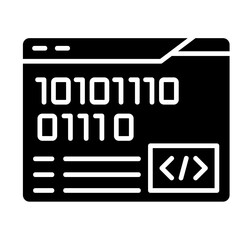 Binary Code  Icon Element For Design