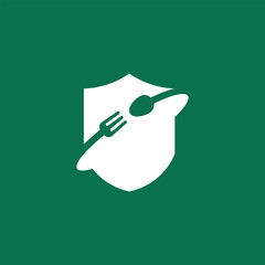 Food Shield logo designs concept vector