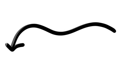 Curved Arrow Black Metallic Flat Icon PNG Transparent Background Modern Navigation Rotate Symbol Design