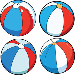 Beach Ball Vector Illustrations