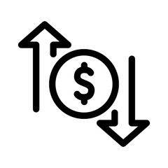 Financial Cycle Icon Banking Line Style Vector