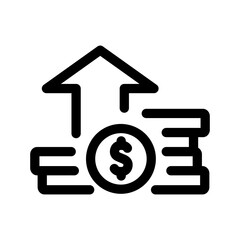 Improvement Icon Banking Line Style Vector