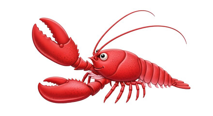Isolated Cartoon Lobster