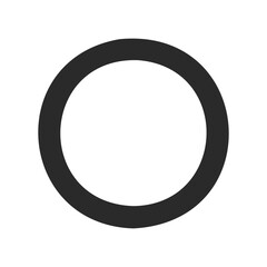 Minimalist black circle on white background
