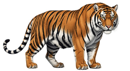 Isolated Tiger Animal Illustration