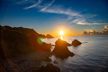 奄美大島の夏の夕景。