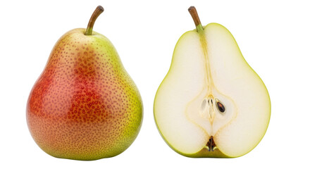 Isolated Pear, sliced Pear
