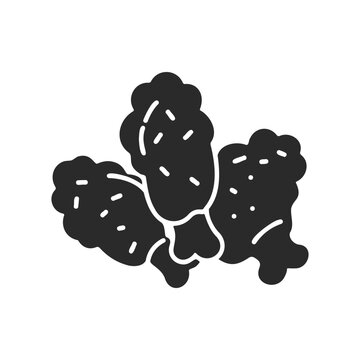 black chicken wings icon clip art preview