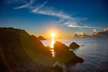 奄美大島の夏の夕景。