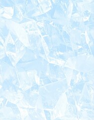 Abstract Light Blue and White Cracked Ice Texture Background Design