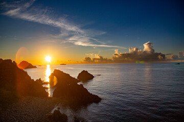 奄美大島の夏の夕景。