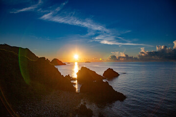 奄美大島の夏の夕景。
