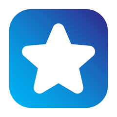 Minimalist rounded square star icon, representing favorite or rating