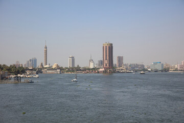 Fototapeta premium The Nile prominade from the university bridge