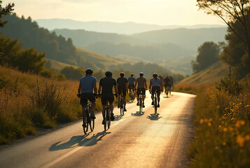 Fototapeta premium cycling in the mountains
